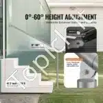 Metaliniai laiptų turėklai, 120 cm ilgis, iki 3 pakopų, juodi - Image 2