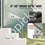 Metaliniai laiptų turėklai, 80 cm ilgis, iki 3 pakopų, juodi - Image 2