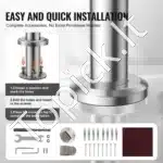 Metaliniai laiptų turėklai, 80 cm ilgis, iki 3 pakopų, juodi - Image 3