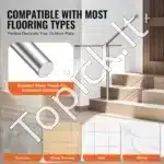 Metaliniai laiptų turėklai, 80 cm ilgis, iki 3 pakopų, juodi - Image 4