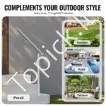 Metaliniai laiptų turėklai, 80 cm ilgis, iki 3 pakopų, juodi - Image 5