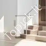 Metaliniai laiptų turėklai, 80 cm ilgis, iki 3 pakopų, juodi - Image 7