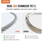 3,18 mm nerūdijančio plieno trosas 30,5 m (7x7) - Image 8