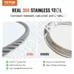 1,59 mm nerūdijančio plieno trosas 20,2 m (7x7) - Image 8