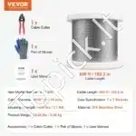 3,18 mm nerūdijančio plieno lynas 182,3 m (7×7 stygos, 7,1 kN) - Image 3