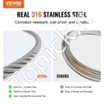 3,18 mm nerūdijančio plieno trosas 305 m (7x7) - Image 8