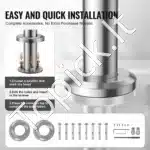 Nerūdijančio plieno laiptų ir balkono turėklai, 100 cm ilgis, iki 3 pakopų - Image 3