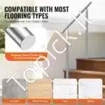 Nerūdijančio plieno laiptų ir balkono turėklai, 100 cm ilgis, iki 3 pakopų - Image 4