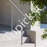 Nerūdijančio plieno laiptų ir balkono turėklai, 100 cm ilgis, iki 3 pakopų - Image 7