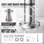 Nerūdijančio plieno laiptų turėklai su trimis skersiniais strypais, 120 cm ilgis, iki 106 cm aukštis - Image 3