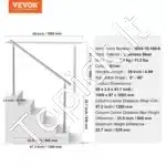 Nerūdijančio plieno laiptų ir balkono turėklai, 150 cm ilgis, iki 106 cm aukštis - Image 6