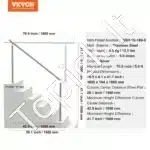 Nerūdijančio plieno laiptų ir balkono turėklai, 180 cm ilgis, iki 106 cm aukštis - Image 6