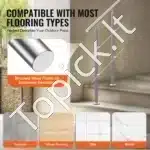 Nerūdijančio plieno laiptų turėklai su dviem skersiniais strypais, 80 cm ilgis, iki 106 cm aukštis - Image 4