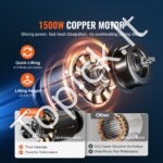 Elektrinė gervė 498–995 kg | 1500 W, 7 m trosas, 4 m/min greitis, 2 valdymo režimai (rankinis + bevielis) - Image 6