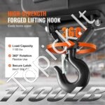 Elektrinė gervė 498–995 kg | 1500 W, 7 m trosas, 4 m/min greitis, 2 valdymo režimai (rankinis + bevielis) - Image 4