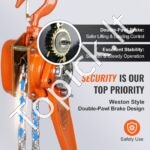 1,5 T Rankinis Grandininis Keltuvas – 2,8 m Kėlimo Aukštis - Image 7