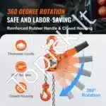 Rankinė plieninė gervė 0,75 t, 1,4 m pakėlimo aukštis - Image 4