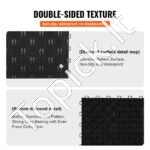 Juodos modulinės guminės grindų plytelės 30,5 x 30,5 x 1,34 cm (25 vnt.) - Image 6