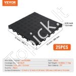 Juodos modulinės guminės grindų plytelės 30,5 x 30,5 x 1,34 cm (25 vnt.) - Image 3