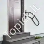 Metaliniai sieniniai turėklai laiptams, 73,7 cm ilgis, 1–3 pakopoms, su tvirtinimo komplektu - Image 7