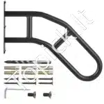 Metaliniai sieniniai turėklai laiptams, 73,7 cm ilgis, 1–3 pakopoms, su tvirtinimo komplektu - Image 8