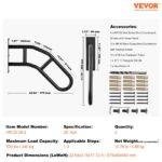 Metaliniai sieniniai turėklai laiptams, 2 vnt., 73,7 cm ilgis, skirti 1–3 pakopoms - Image 6