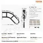 Metaliniai laiptų turėklai, 81,3 cm ilgis, 1–3 pakopoms, iki 200 kg apkrova - Image 6