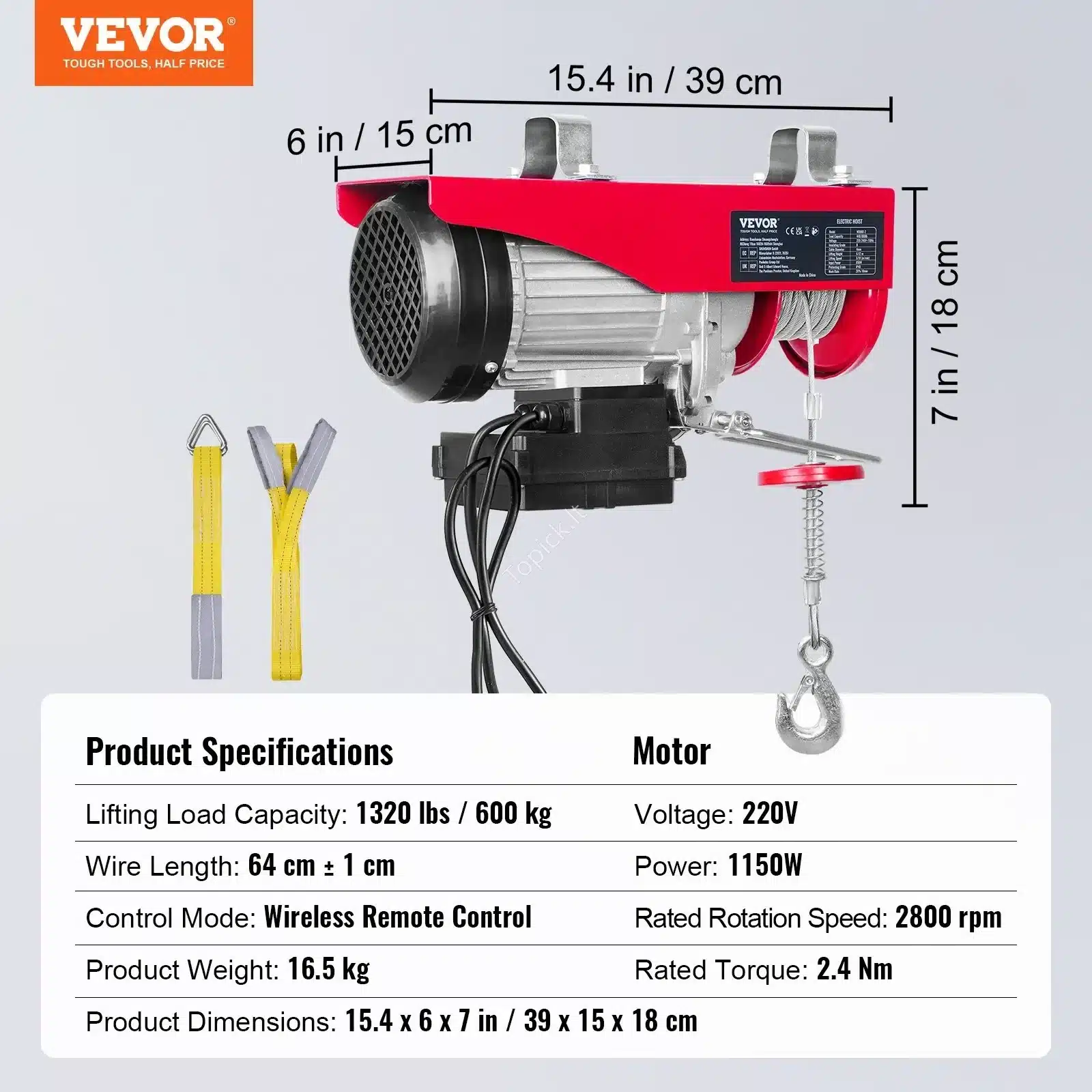 de_DD1320LBS21FTUX97V2_original_img-v2_electric-hoist-f6 Elektrinė gervė 300–600 kg | 1150 W variklis, 12 m trosas, bevielis pultas - Image 3
