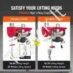 Elektrinė gervė 400–800 kg | 1450 W variklis, 12 m trosas, bevielis pultas - Image 6