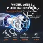 Elektrinė gervė 400–800 kg | 1450 W variklis, 12 m trosas, bevielis pultas - Image 5