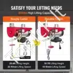 Elektrinė gervė su trosu 200–400 kg | 850 W variklis, 12 m trosas - Image 6