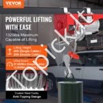 Elektrinė gervė 600 kg | 2x nuotoliniai valdymai, 12 m trosas, 1150 W variklis - Image 8