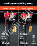 Elektrinė gervė 200 kg | 500 W variklis, 12 m trosas, bevielis nuotolinis valdymas - Image 7