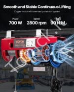 Elektrinė gervė 200 kg | 500 W variklis, 12 m trosas, bevielis nuotolinis valdymas - Image 6