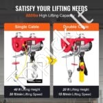 Elektrinė gervė 800 kg | 12 m trosas, nuotolinis valdymas, 1150 W variklis - Image 6