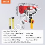 Elektrinė gervė 800 kg | 12 m trosas, nuotolinis valdymas, 1150 W variklis - Image 3