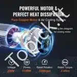 Elektrinė gervė 300–600 kg | 1150 W variklis, 12 m trosas, laidinis pultas - Image 5