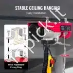 Elektrinė gervė 300–600 kg | 1150 W variklis, 12 m trosas, laidinis pultas - Image 4