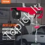 Elektrinė gervė 500–1000 kg | 1600 W variklis, 12 m trosas, laidinis pultas - Image 8