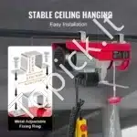 Elektrinė gervė 500–1000 kg | 1600 W variklis, 12 m trosas, laidinis pultas - Image 4