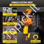 Vienfazis Elektrinis Grandininis Keltuvas su Nuotoliniu Valdymu – 4 m Kėlimo Aukštis - Image 8