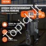 Elektrinis grandininis keltuvas 998 kg, 3 m trosas, su nuotoliniu valdymu - Image 8