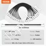 Elastinių gumų su kabliais rinkinys – 10 vnt., 61 cm ilgio - Image 3