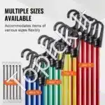 32 dalių elastingų guminių diržų rinkinys su A3 plieno kabliukais - Image 4