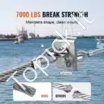 6,35 mm nerūdijančio plieno lynas 76,2 m (7x19) - Image 7