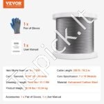 6,35 mm nerūdijančio plieno lynas 76,2 m (7x19) - Image 4