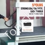 Metaliniai laiptų turėklai, 48 cm ilgis, 1–2 pakopoms, iki 240 kg apkrova - Image 2