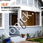 Metaliniai laiptų turėklai, 48 cm ilgis, 1–2 pakopoms, iki 240 kg apkrova - Image 3