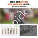 Metaliniai laiptų turėklai, 48 cm ilgis, 1–2 pakopoms, iki 240 kg apkrova - Image 4