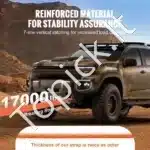 50 mm x 6 m (2″ x 20 ft) traukimo diržas su kabliais – 7 711 kg MBS, su saugos kabliais ir laikymo maišeliu - Image 7